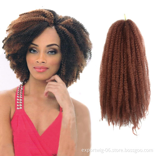 soft Answer silky afro kinky curly Nubian twist marley crochet braid hair synthetic fiber braids extension wholesale